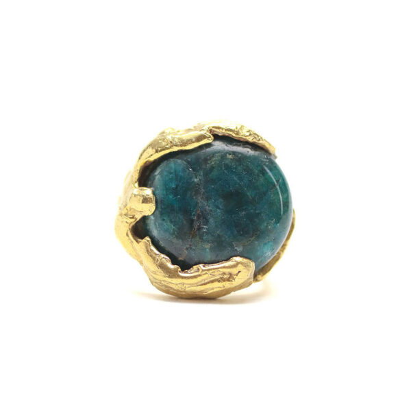 Anillo Hippo Circular – Apatito (Baño de Oro)