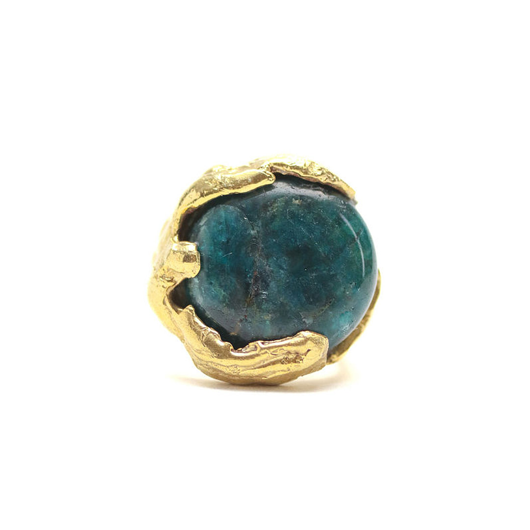 Anillo Hippo Circular – Apatito (Baño de Oro)