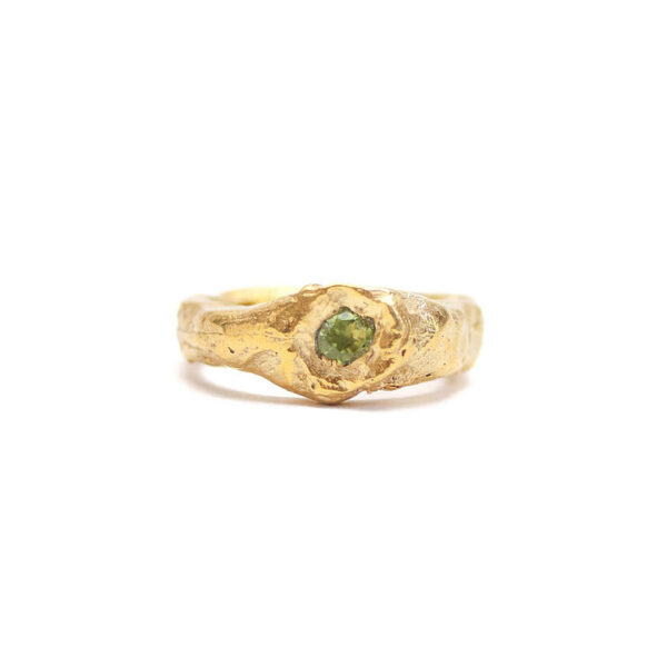 Anillo Hippo – Peridoto (Baño de Oro)