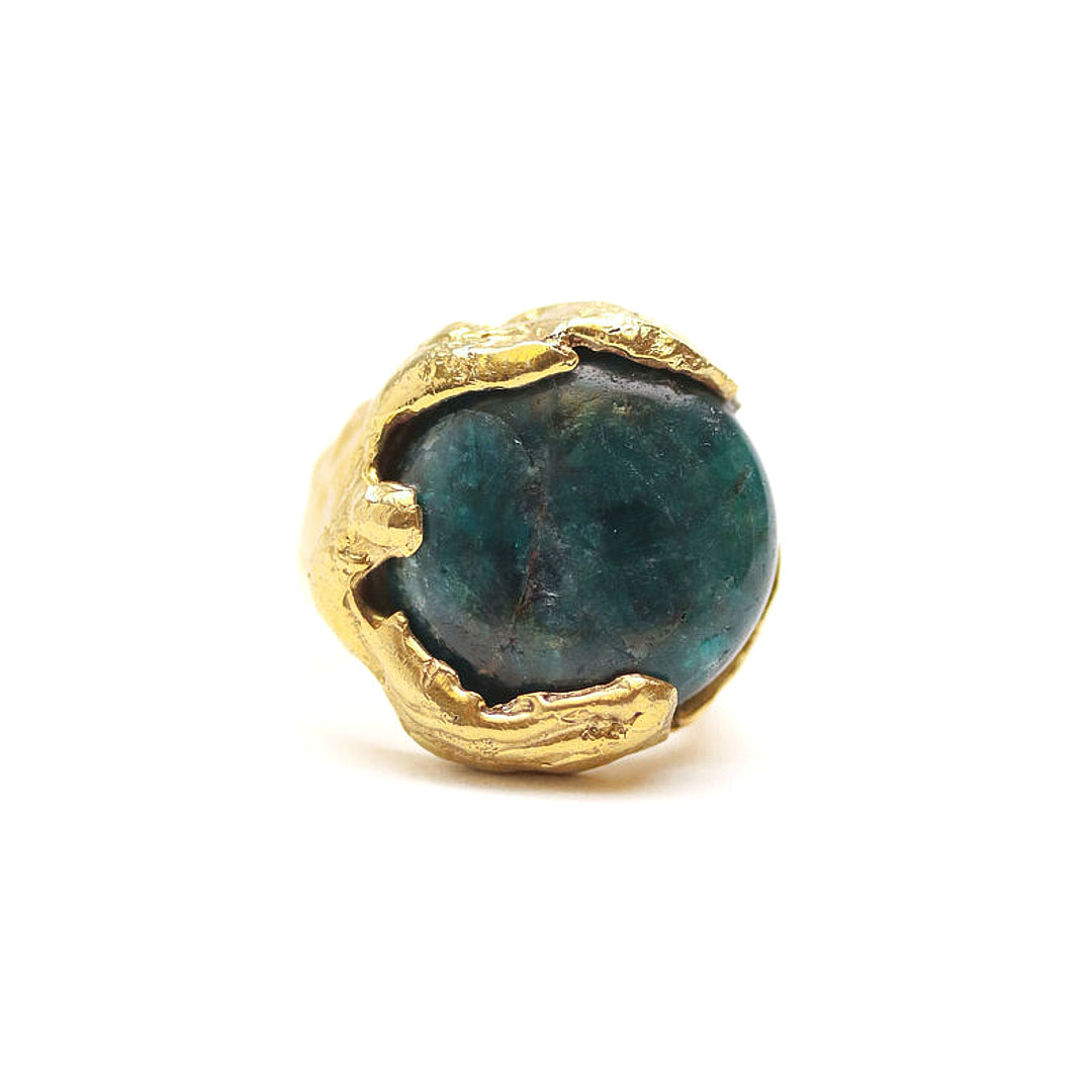 Anillo Hippo Circular – Apatito (Baño de Oro) - Image 2