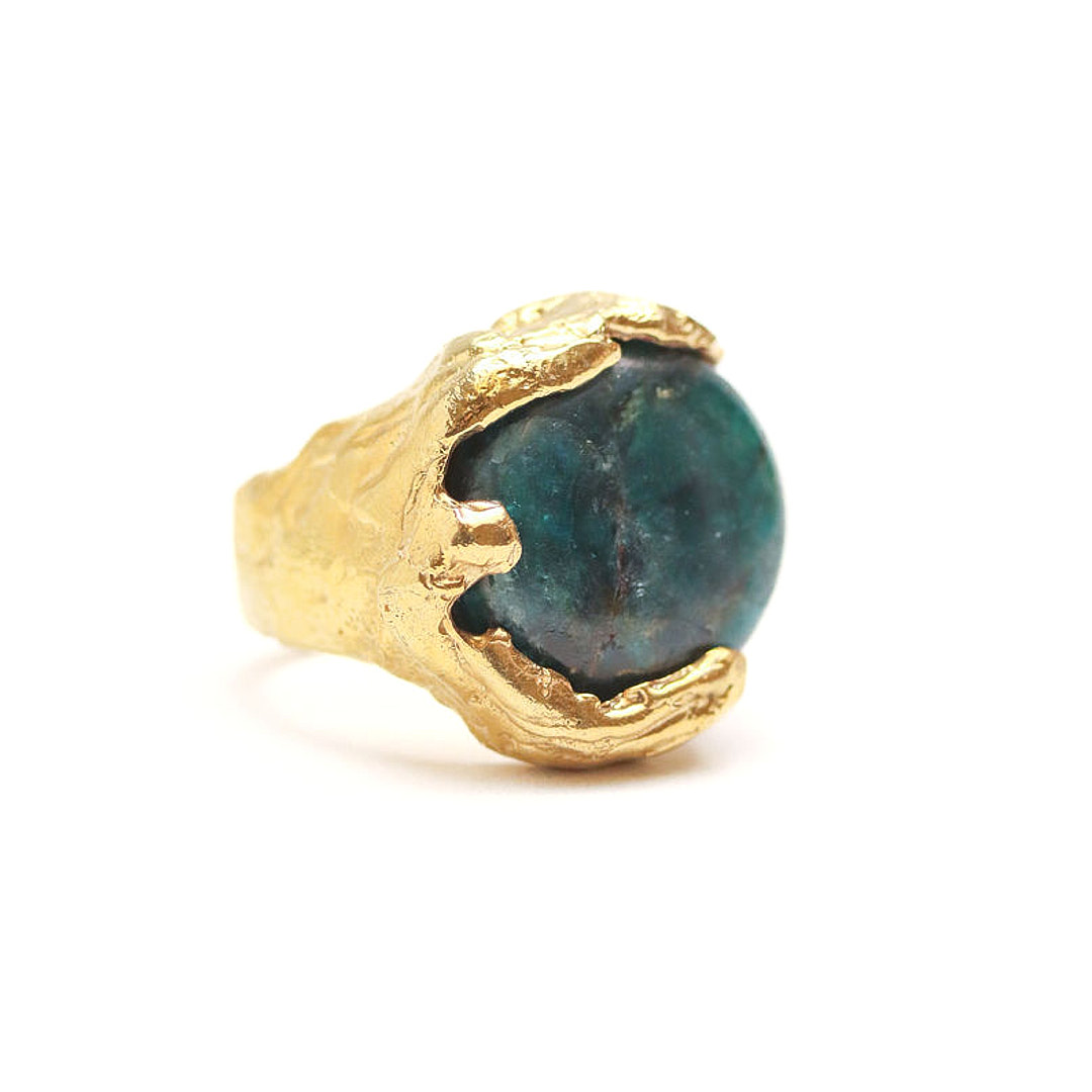 Anillo Hippo Circular – Apatito (Baño de Oro) - Image 3